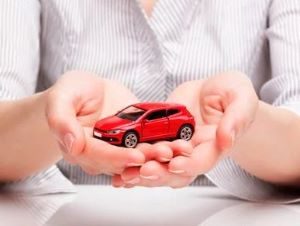 Hands Holding Small Red Car