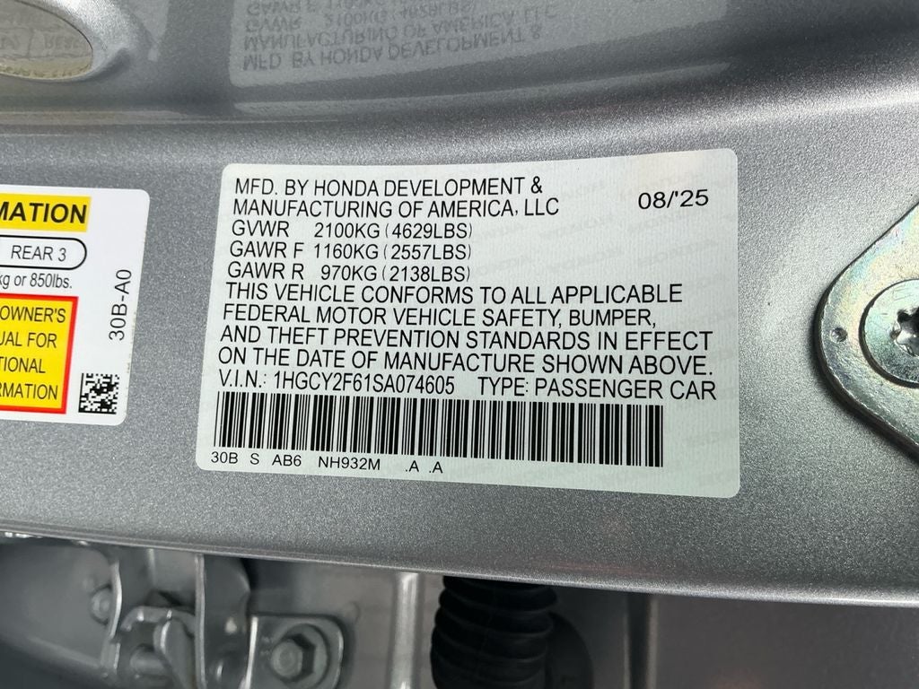2025 Honda Accord Hybrid EX-L