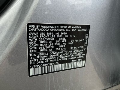 2022 Volkswagen Atlas 2.0T SEL