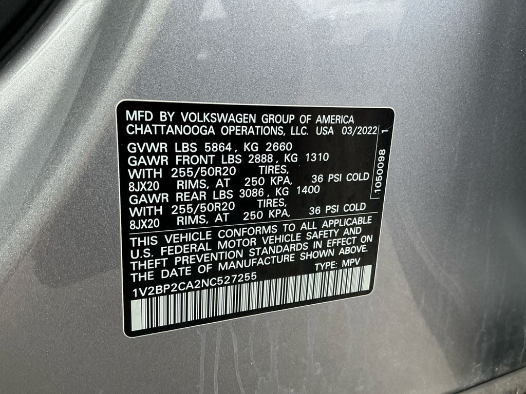 2022 Volkswagen Atlas 2.0T SEL