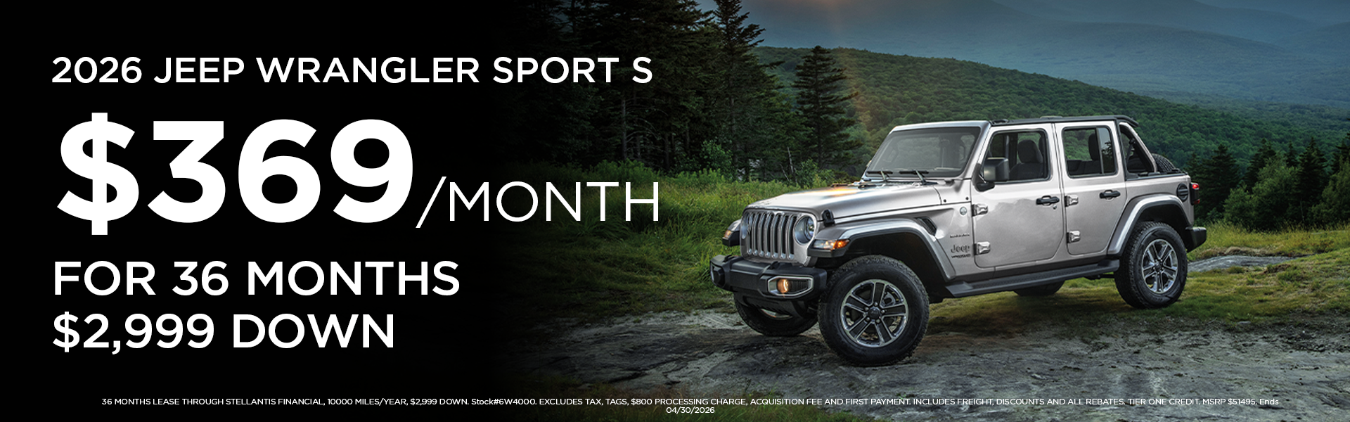 New 2026 Wrangler Sport S