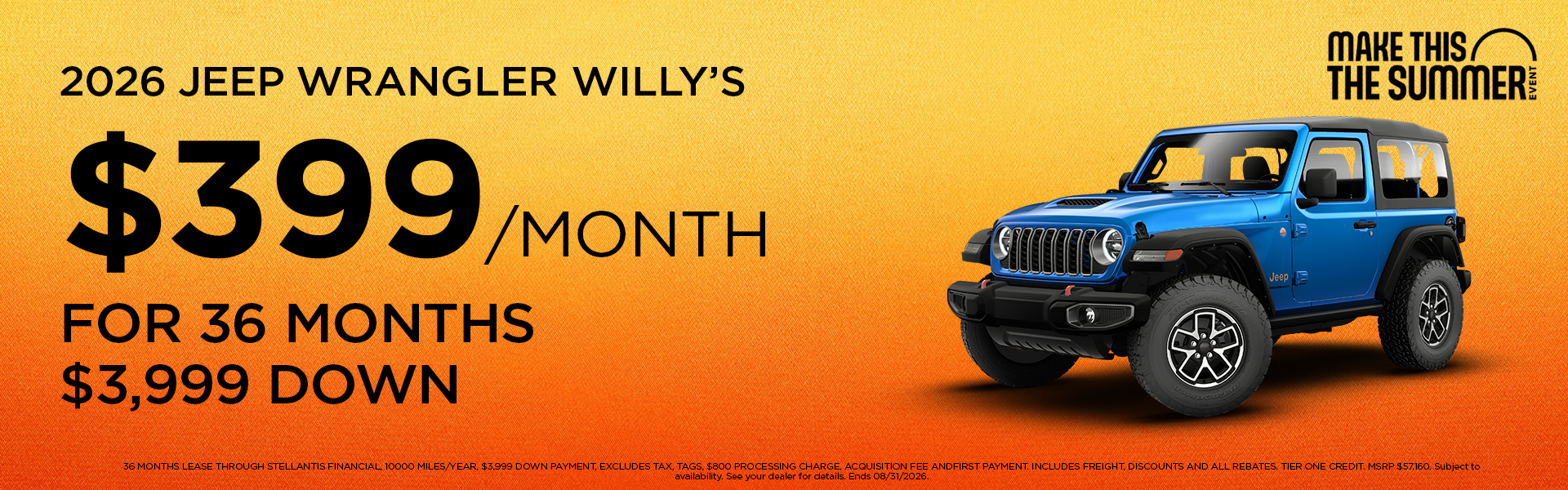 New 2026 Wrangler Willy's
