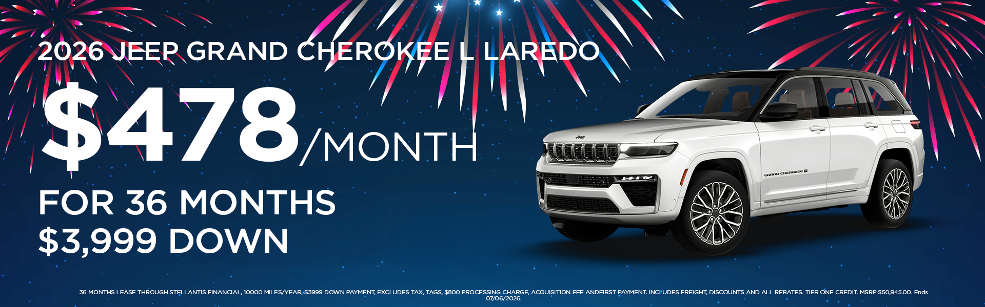 New 2026 Grand Cherokee L Laredo