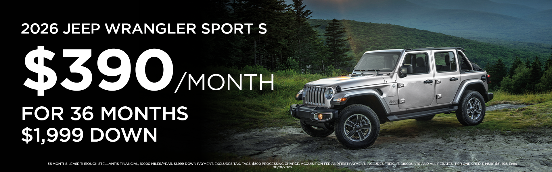 New 2026 Wrangler Sport S
